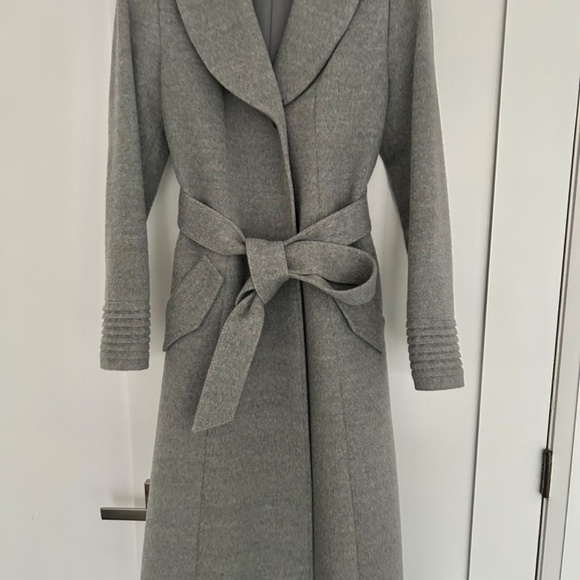 SENTALER Long Shawl Collar Wrap Coat - Picture 7 of 11